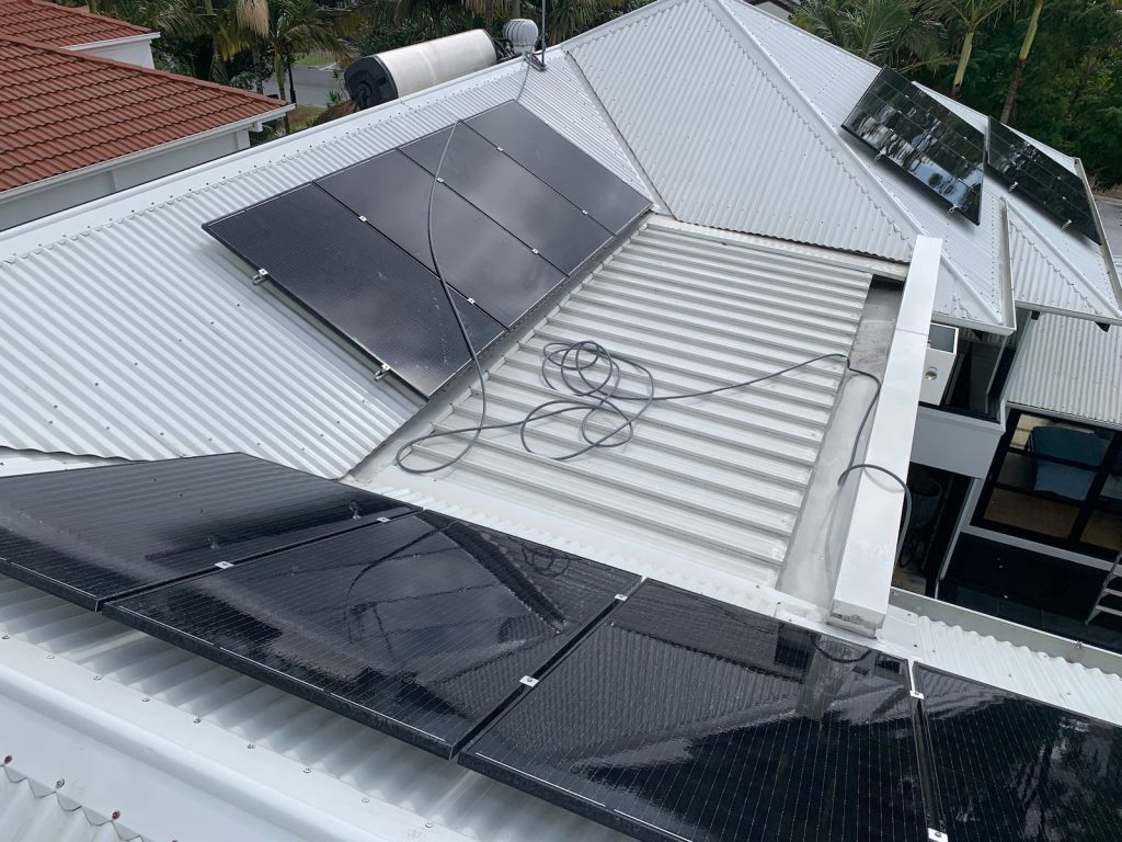Pressure cleaning a metal roof in Sunshine Coast